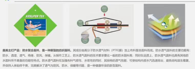 梅州防水透气面料